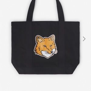 Maison Kitzune Fox head tote bag.